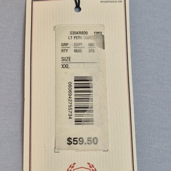 Roundtree Yorke Heritage Collection Polo Shirt Blue short Sleeve Size XXL (02) - Picture 6 of 9